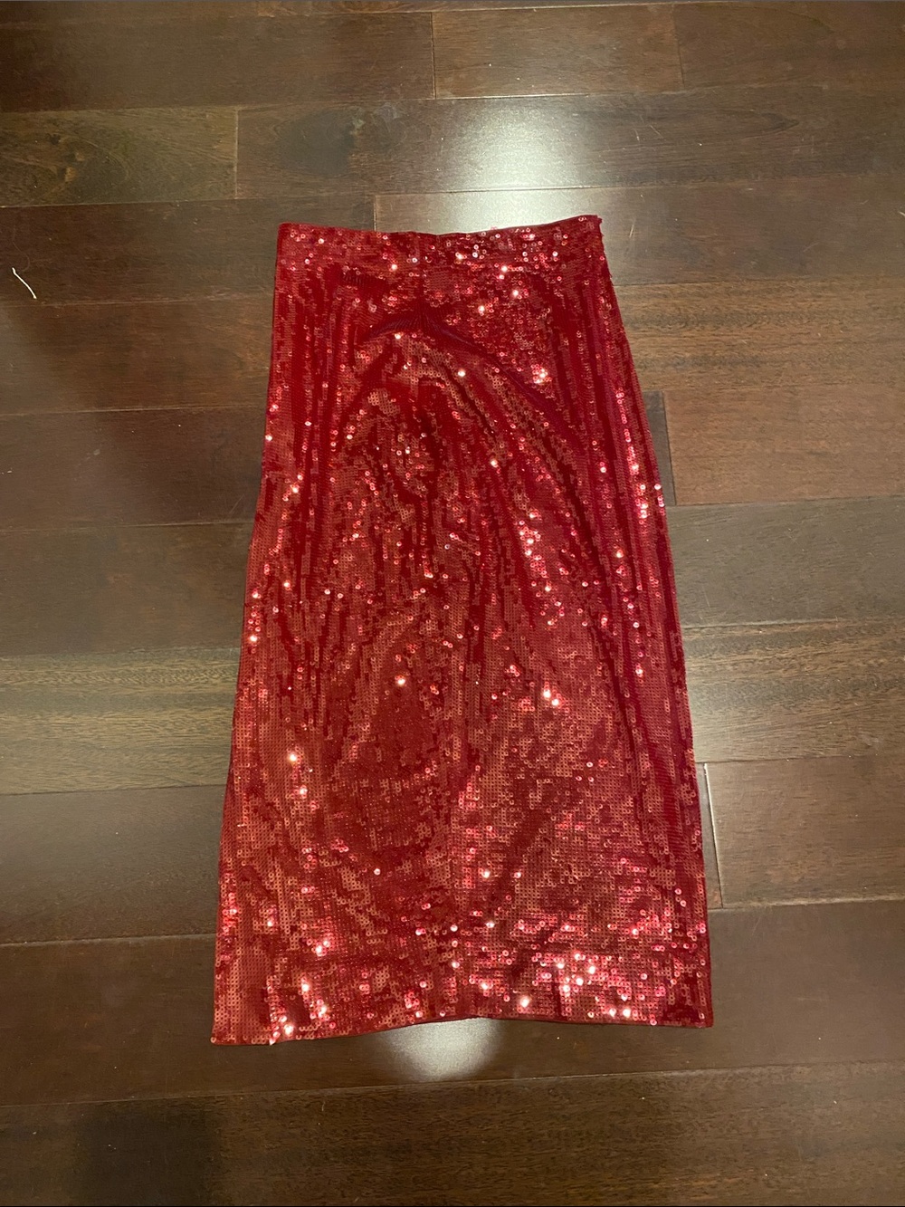 Veronica Beard Red Sequin Midi Skirt - Picture 1 of 5